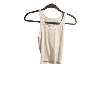 Wild Fable Classic White Ribbed Tank Top
